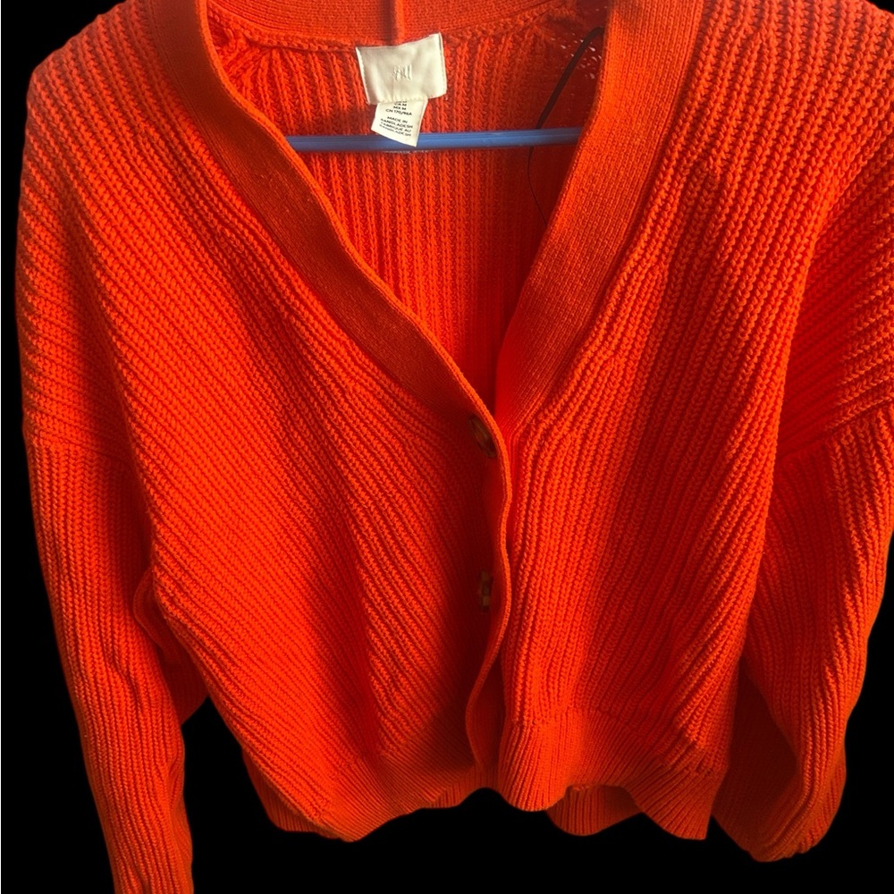 H&M Vibrant Orange Cardigan